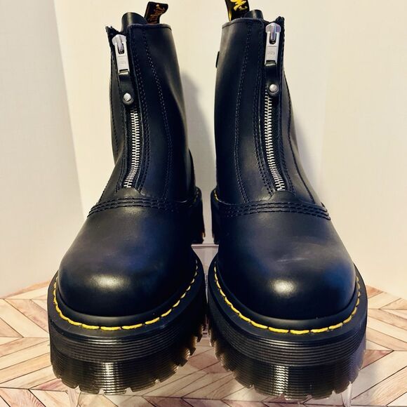 Dr. Martens Black Leather Platform Boots main image 6